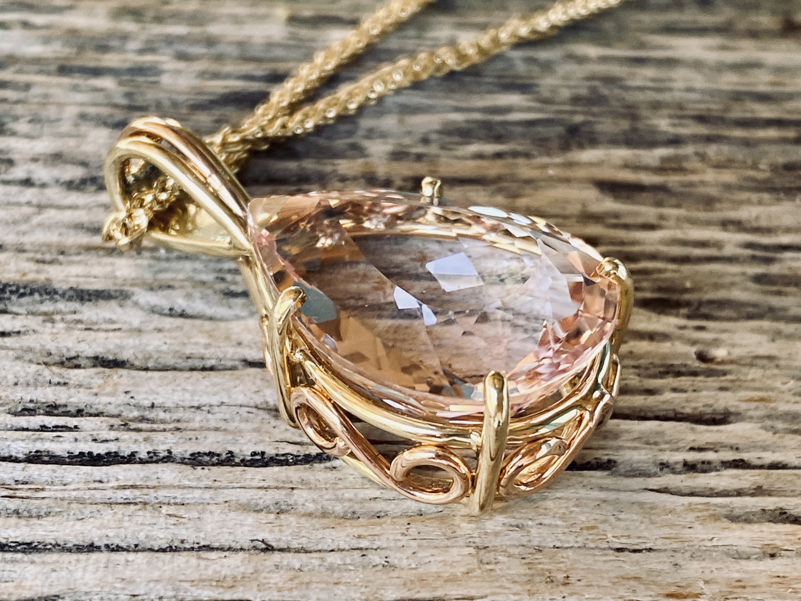 Morganite necklace shop