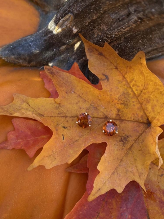 14K Yellow Gold, 6mm Madeira Citrine Stud Earrings $488