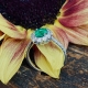 Platinum, 1.37 ct Emerald ring with Diamonds